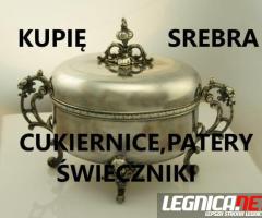 KUPIĘ SREBRNE CUKIERNICE,PATERY,ŚWIECZNIKI,BIŻUTERIĘ TELEFON 694972047