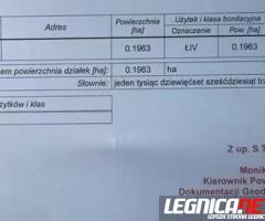 Działka rolna na cele rekreacyjne 50000 zł