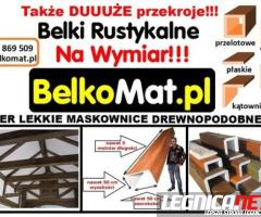 Maskownice na wymiar, drewnopodobne belki styropianowe/ BelkoMat imitacja drewna