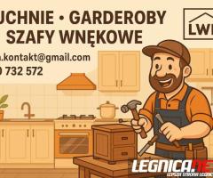 Meble na wymiar •  Kuchnie • Szafy • Garderoby + Montaż mebli z paczki